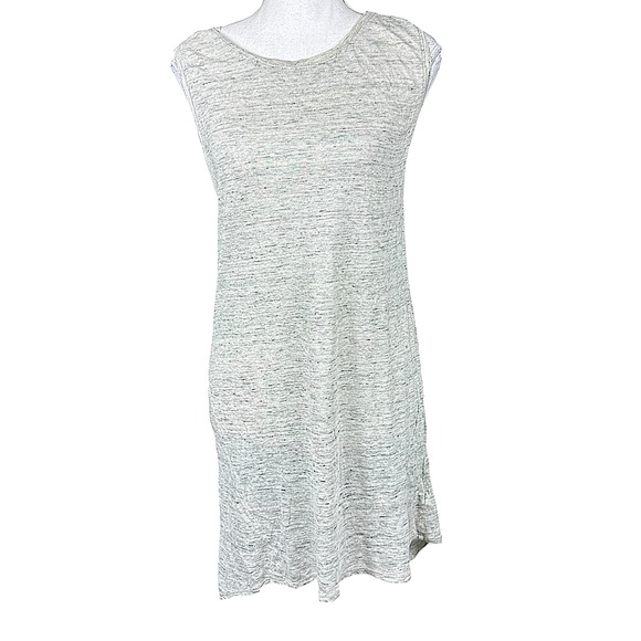 Athleta Tops - ATHLETA: Silver 100% Linen Long Length Tank Top -Size Large
